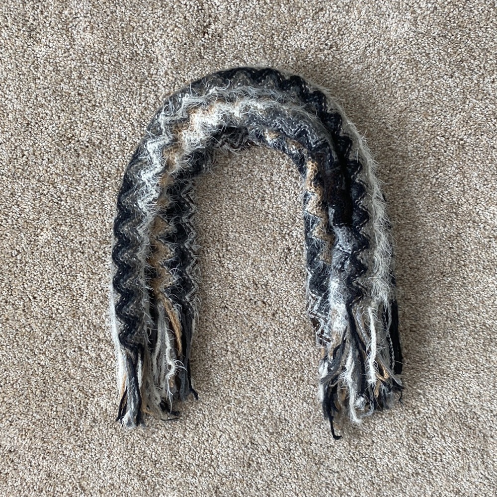 Neutral Toned Knit Scarf